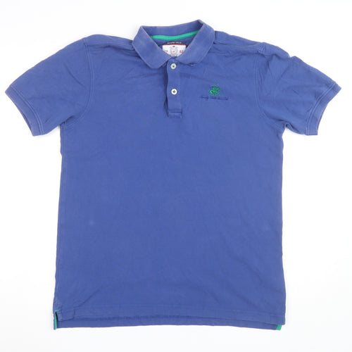 Beverly Hills Polo Club Men's Blue Cotton Polo Shirt Medium