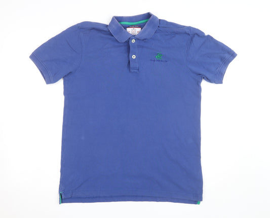 Beverly Hills Polo Club Men's Blue Cotton Polo Shirt Medium