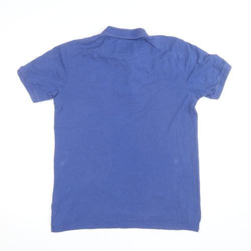 Beverly Hills Polo Club Men's Blue Cotton Polo Shirt Medium