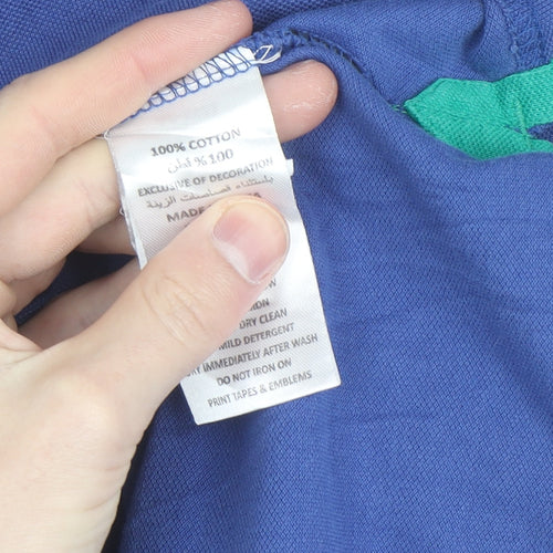 Beverly Hills Polo Club Men's Blue Cotton Polo Shirt Medium