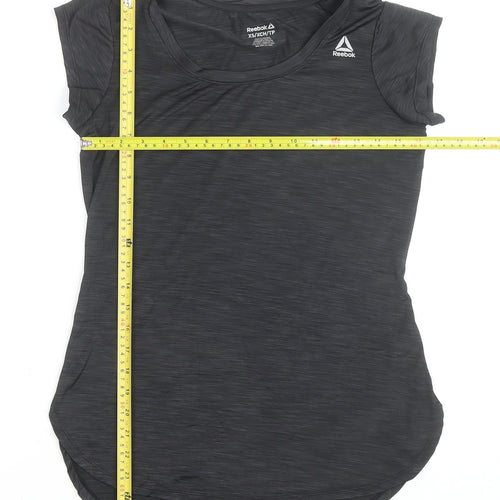 Reebok Womens Black XS Athletic T-Shirt Lightweight Gym Top