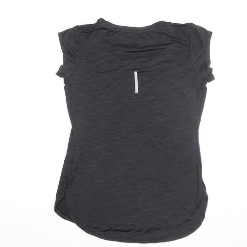 Reebok Womens Black XS Athletic T-Shirt Lightweight Gym Top