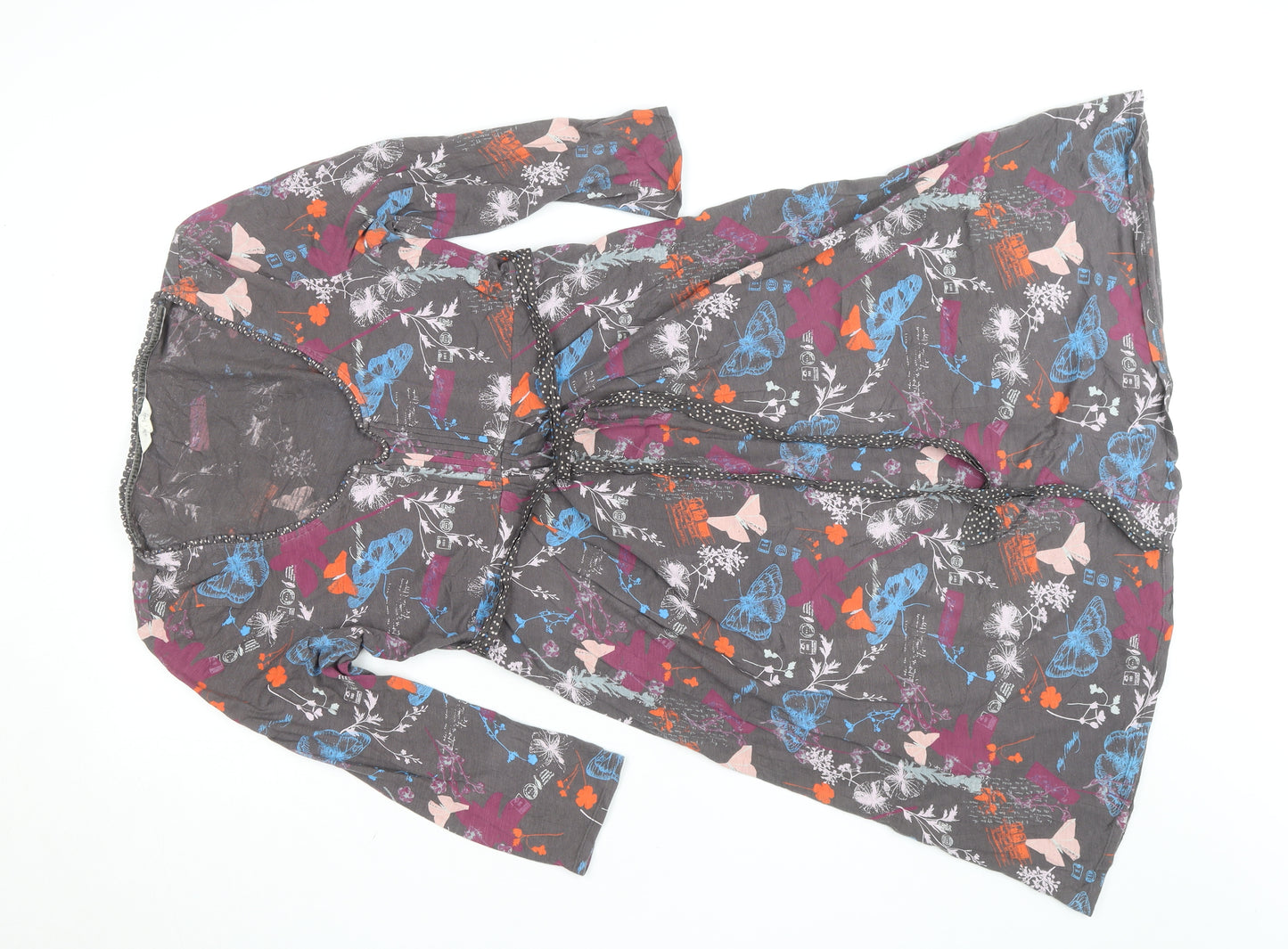 Holly Willoughby Women’s Multicoloured Butterfly Print Jersey Wrap Dress Size 12