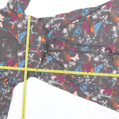 Holly Willoughby Women’s Multicoloured Butterfly Print Jersey Wrap Dress Size 12