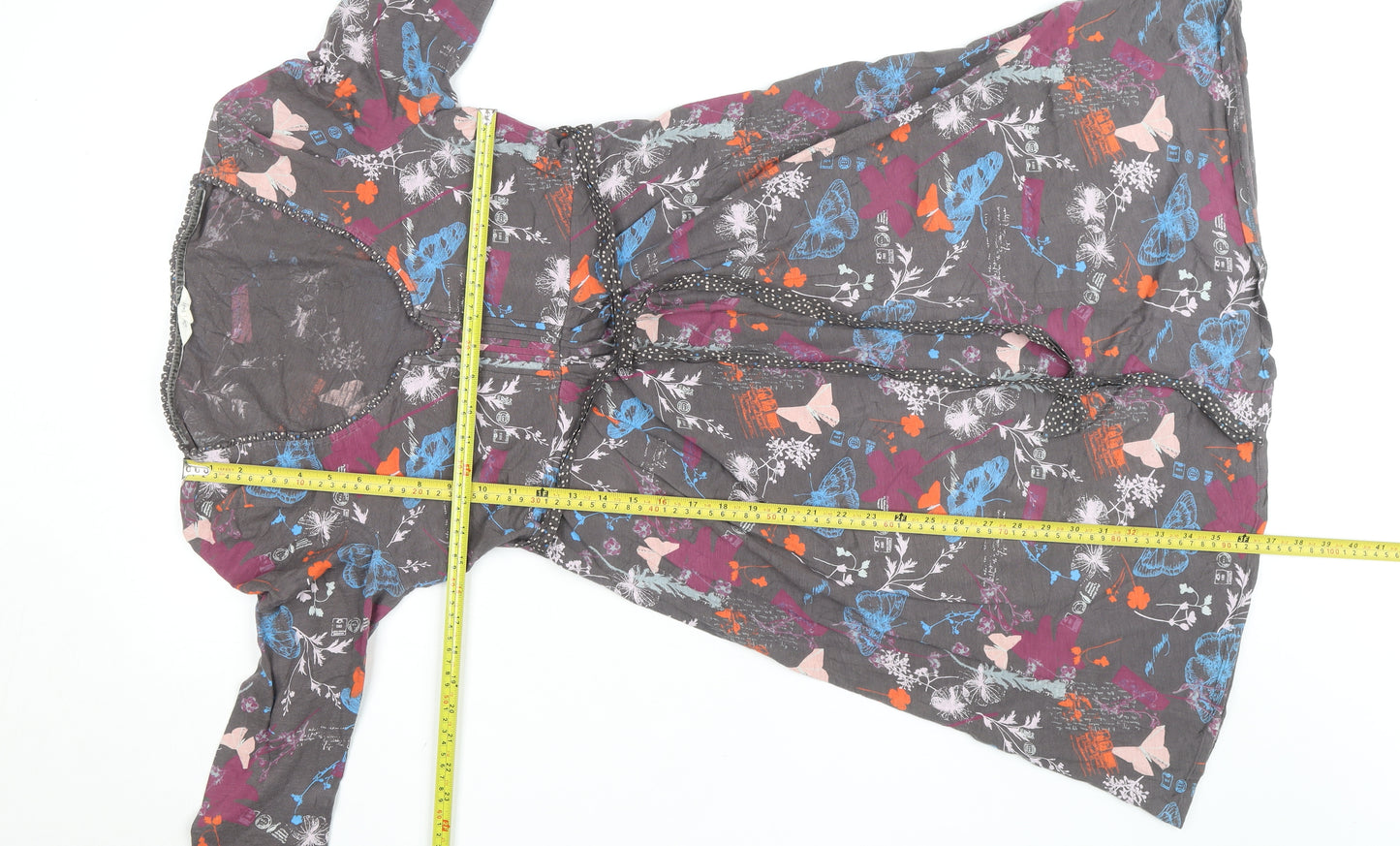 Holly Willoughby Women’s Multicoloured Butterfly Print Jersey Wrap Dress Size 12