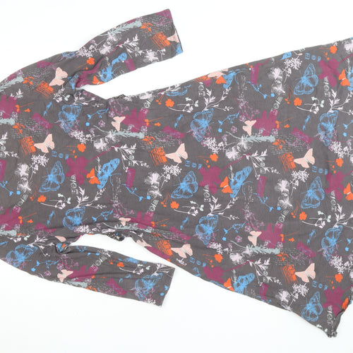 Holly Willoughby Women’s Multicoloured Butterfly Print Jersey Wrap Dress Size 12