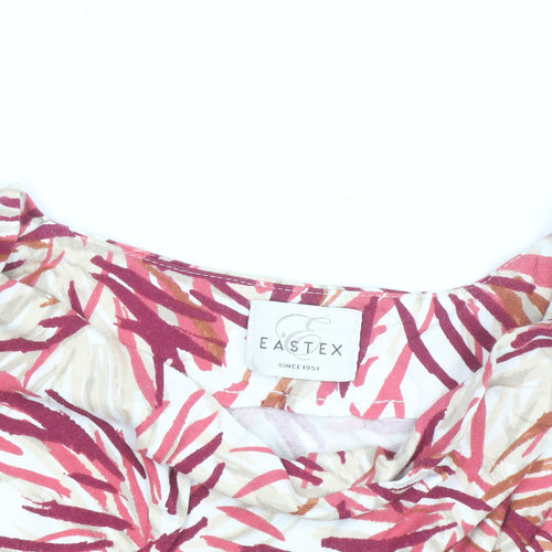 Eastex Women's Multicoloured Floral Cowl Neck Blouse Size 14