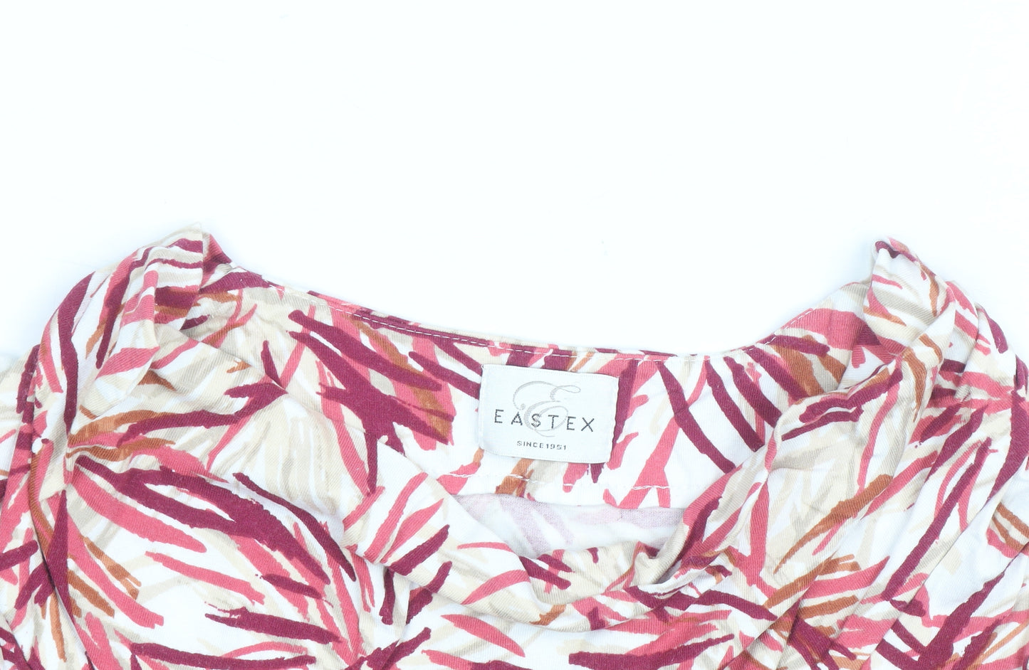 Eastex Women's Multicoloured Floral Cowl Neck Blouse Size 14