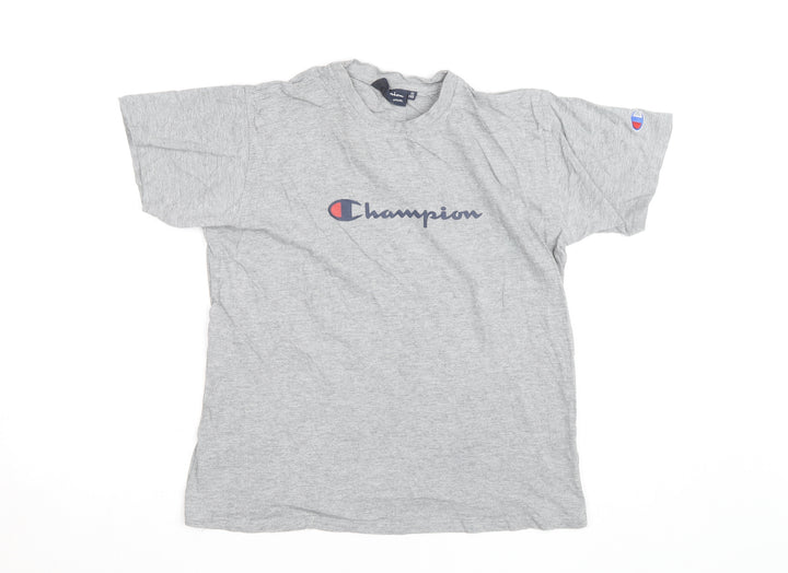 Champion Boys Grey Crew Neck Short Sleeve Sports T-Shirt Size 13 Years