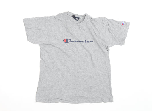 Champion Boys Grey Crew Neck Short Sleeve Sports T-Shirt Size 13 Years