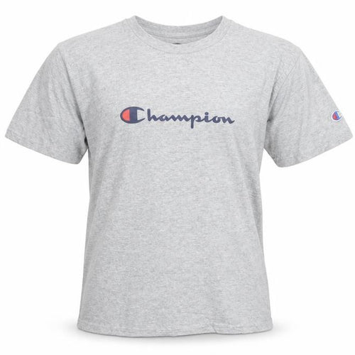 Champion Boys Grey Crew Neck Short Sleeve Sports T-Shirt Size 13 Years