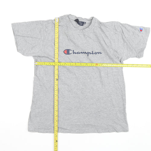 Champion Boys Grey Crew Neck Short Sleeve Sports T-Shirt Size 13 Years