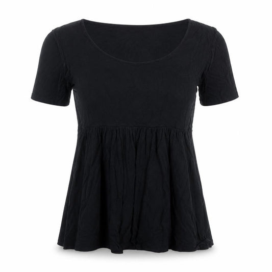 Front view of ASOS Women's Black Short Sleeve Skater Dress, size 10