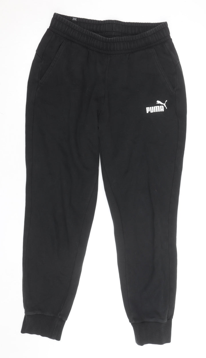 Puma Men's Black Jogger Sweatpants M Cotton Blend Activewear Trousers