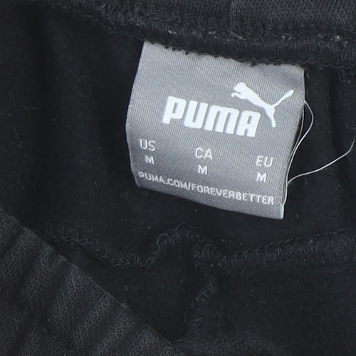 Puma Men's Black Jogger Sweatpants M Cotton Blend Activewear Trousers