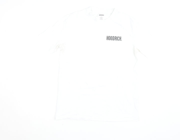 Hoodrich Men's White Cotton Crew Neck Short Sleeve T-Shirt Size L