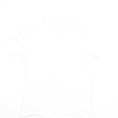 Hoodrich Men's White Cotton Crew Neck Short Sleeve T-Shirt Size L