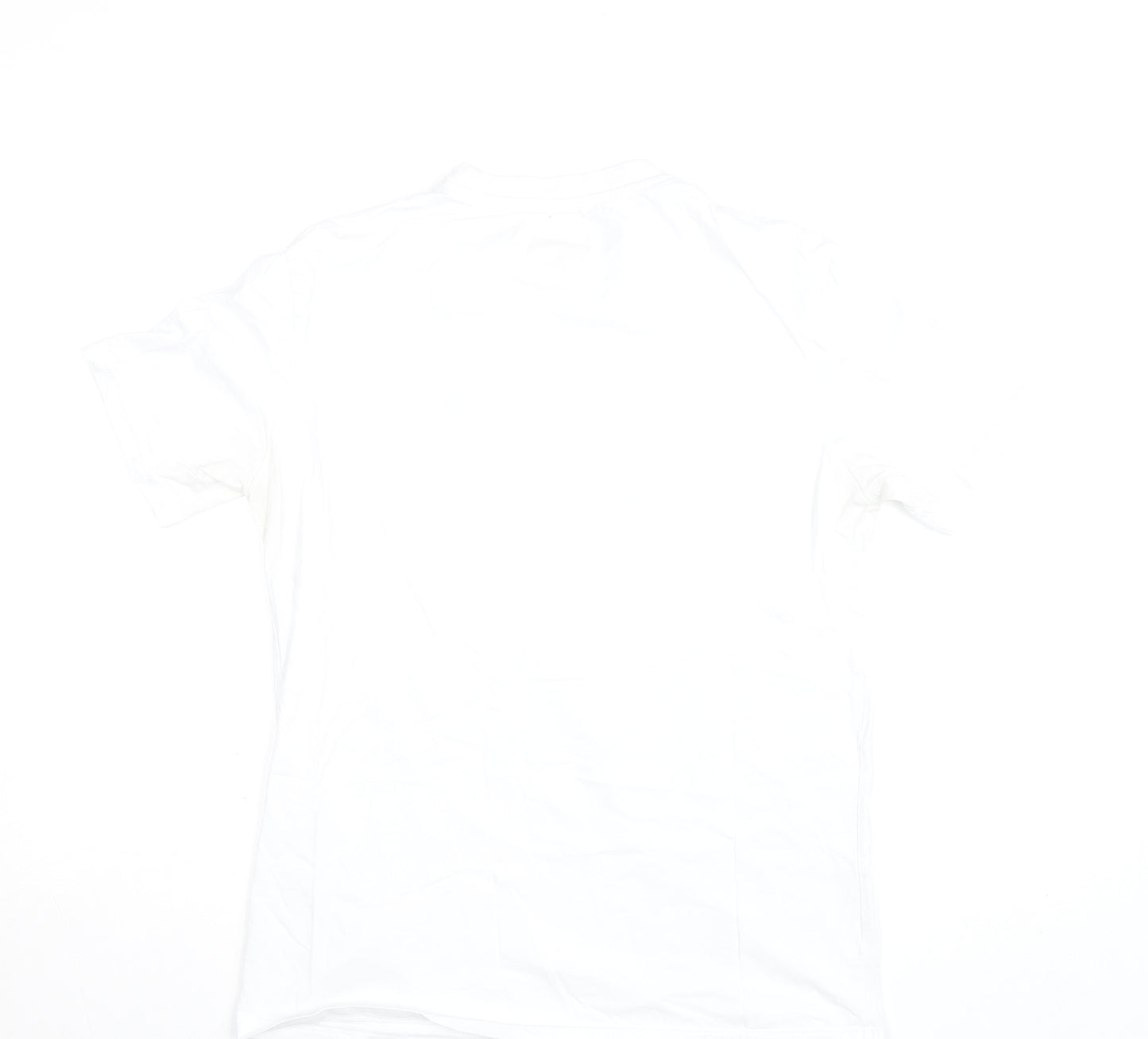 Hoodrich Men's White Cotton Crew Neck Short Sleeve T-Shirt Size L
