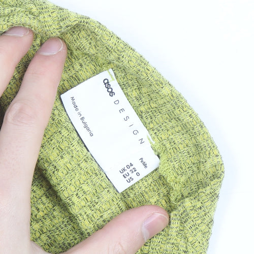 ASOS DESIGN Petite Women’s Green Bodycon Short Knit Dress Size 4