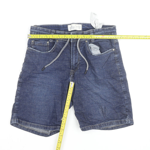 Springfield Boys Blue Denim Bermuda Shorts Size M Cotton Blend Casual