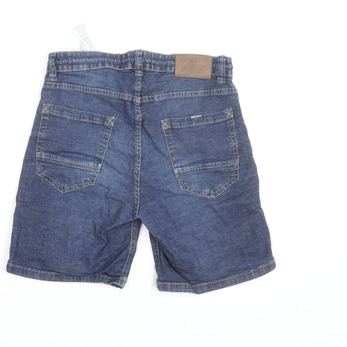 Springfield Boys Blue Denim Bermuda Shorts Size M Cotton Blend Casual