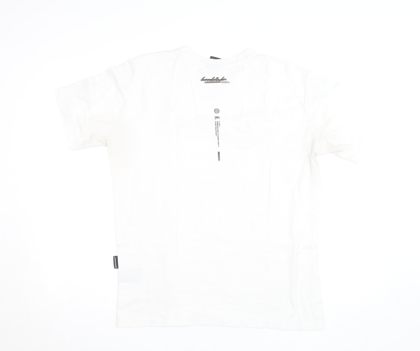 Hoodrich Men's White Medium Logo Graphic Cotton T-Shirt