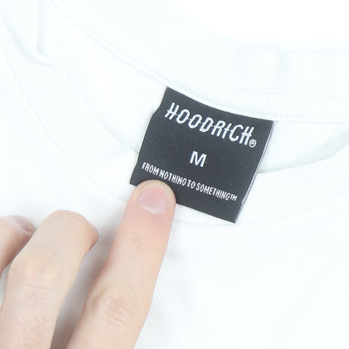 Hoodrich Men's White Medium Logo Graphic Cotton T-Shirt