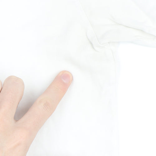 Hoodrich Men's White Medium Logo Graphic Cotton T-Shirt