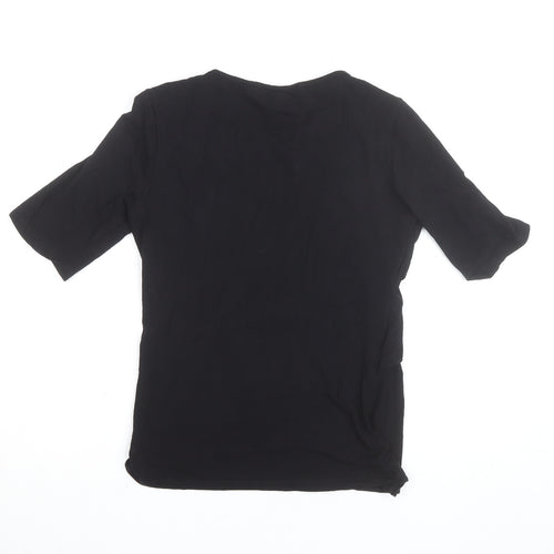 H&M Mama Women’s Black Maternity Stretch Basic T-Shirt Size S