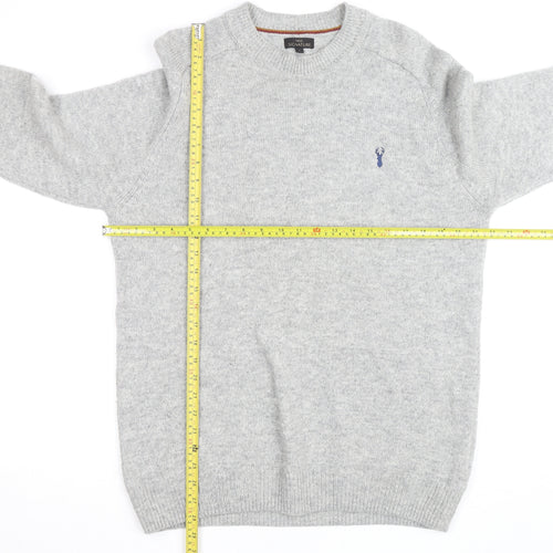 Next Signature Men's Grey Lambswool Crew Neck Jumper Size L