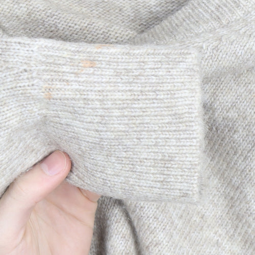 ASOS Design Women Beige Wool Blend Crew Neck Jumper Size M