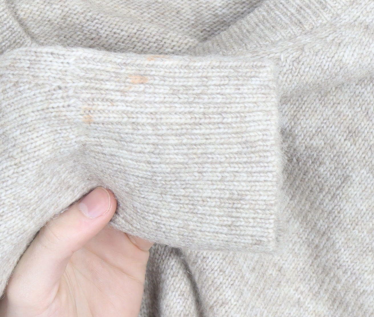 ASOS Design Women Beige Wool Blend Crew Neck Jumper Size M
