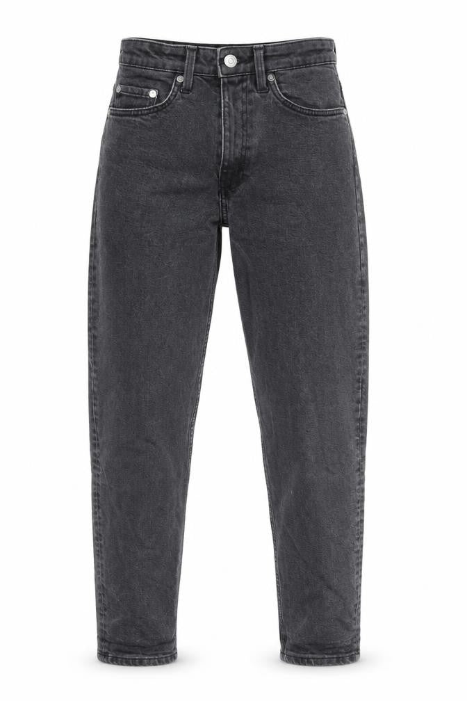 Front view of Weekday Women's Black High Rise Mom Jeans, size 10