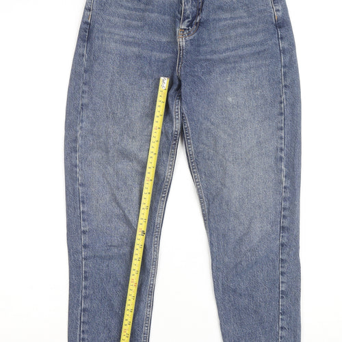 Topshop Women’s Blue Mom Jeans W25 L30 Denim High Rise 100% Cotton