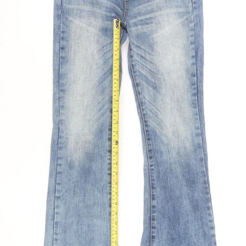 Denim Co. Womens Blue Bootcut Stretch Jeans Size 8 Regular