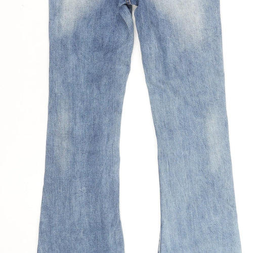 Denim Co. Womens Blue Bootcut Stretch Jeans Size 8 Regular
