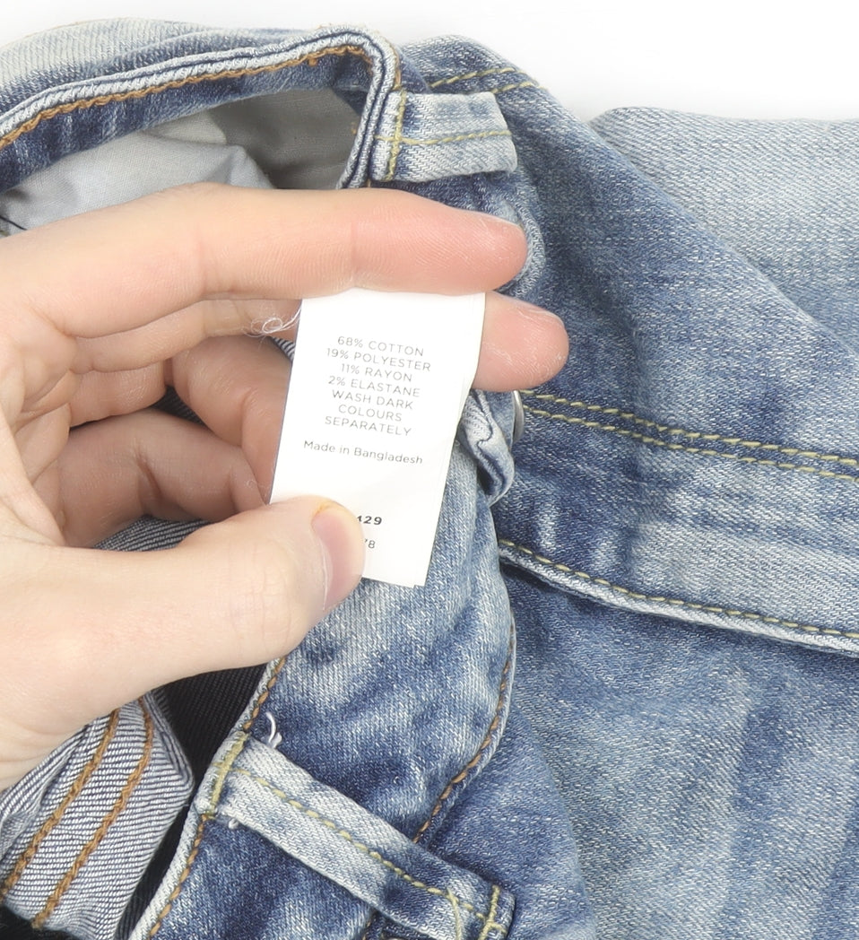 Denim Co. Womens Blue Bootcut Stretch Jeans Size 8 Regular