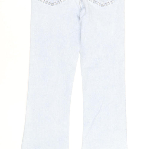 ZARA Women Blue High Rise Flared Denim Jeans Size 8