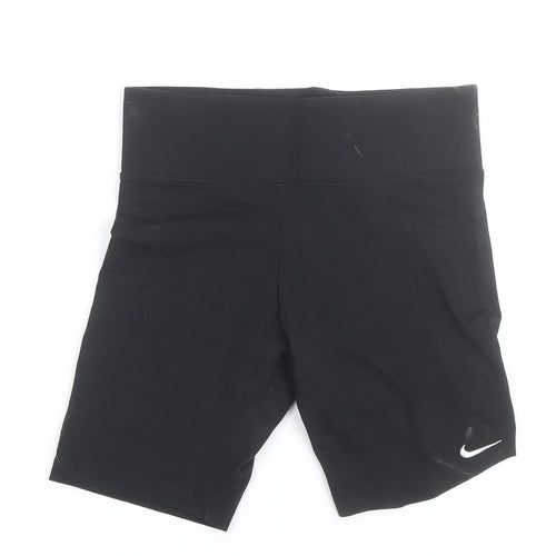 Nike Women's Black Biker Activewear Shorts Size S Stretch Gym