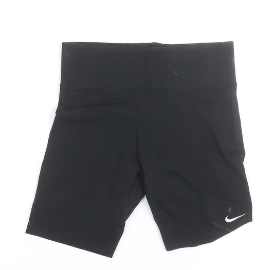 Nike Women's Black Biker Activewear Shorts Size S Stretch Gym