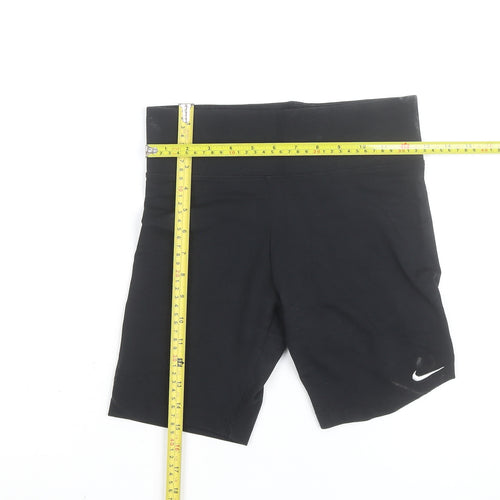 Nike Women's Black Biker Activewear Shorts Size S Stretch Gym