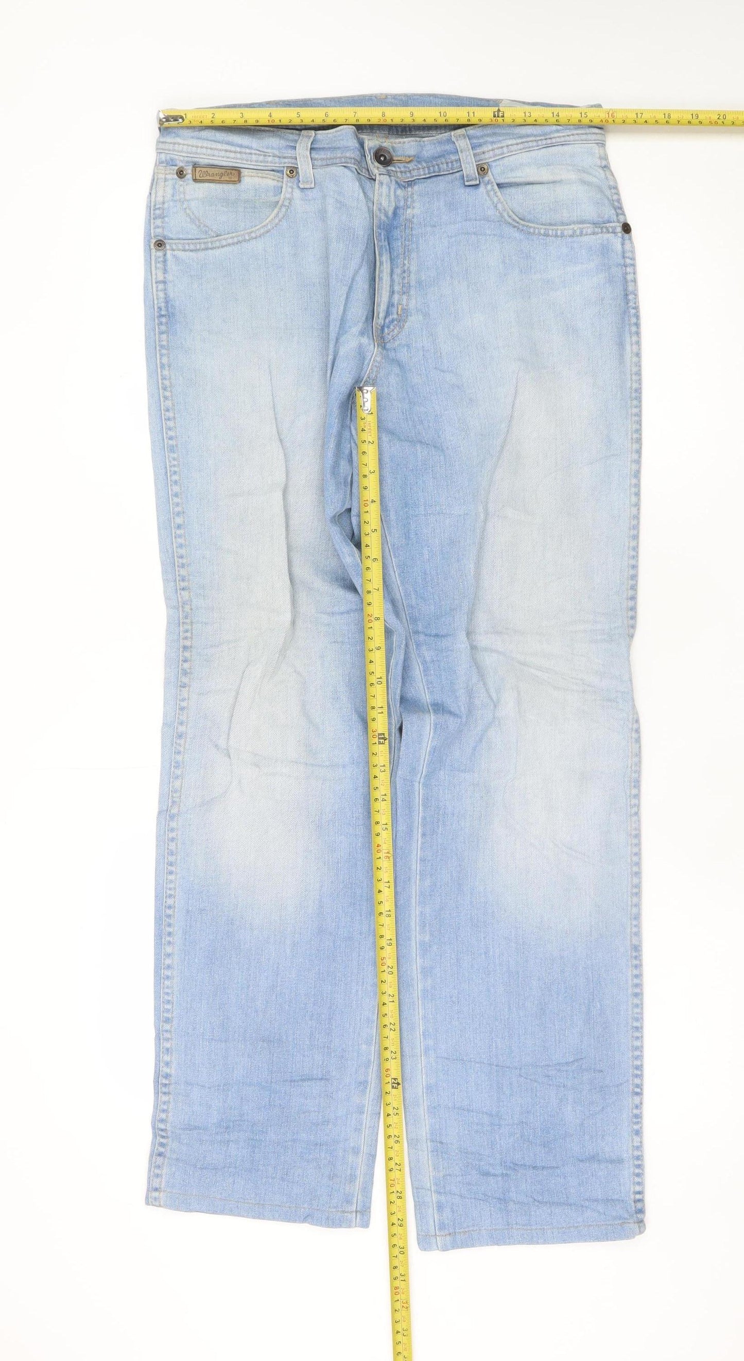 Wrangler Women’s Blue Straight Leg Texas Stretch Jeans Size 16 Regular