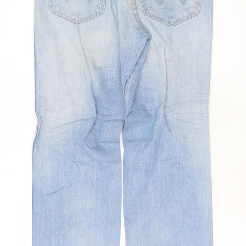Wrangler Women’s Blue Straight Leg Texas Stretch Jeans Size 16 Regular