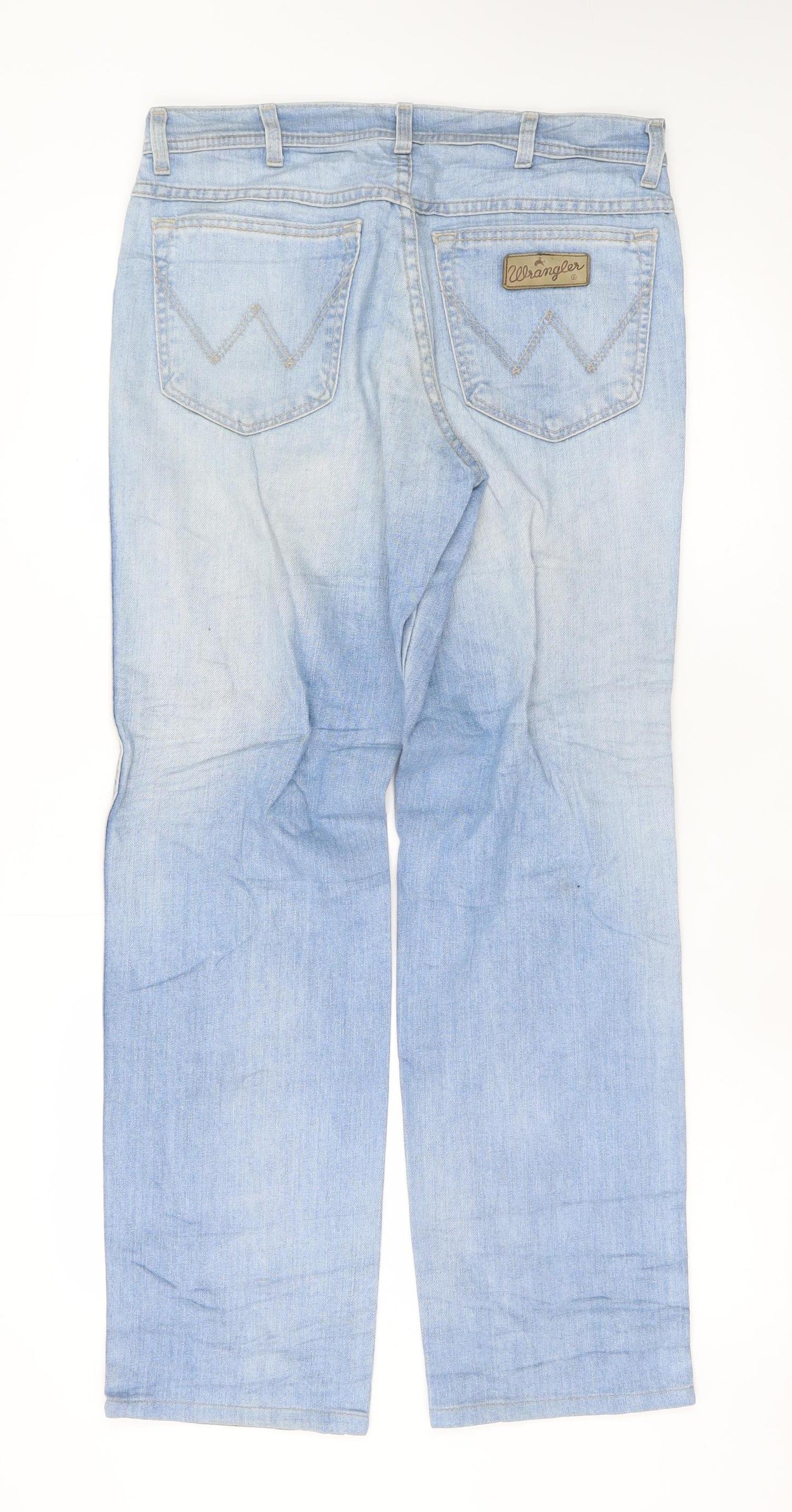 Wrangler Women’s Blue Straight Leg Texas Stretch Jeans Size 16 Regular