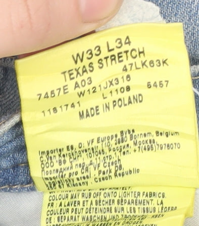 Wrangler Women’s Blue Straight Leg Texas Stretch Jeans Size 16 Regular