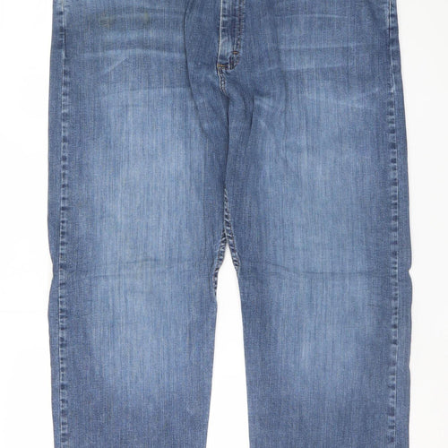 Wrangler Men's Blue Relaxed Fit Straight Denim Jeans 40W 29L