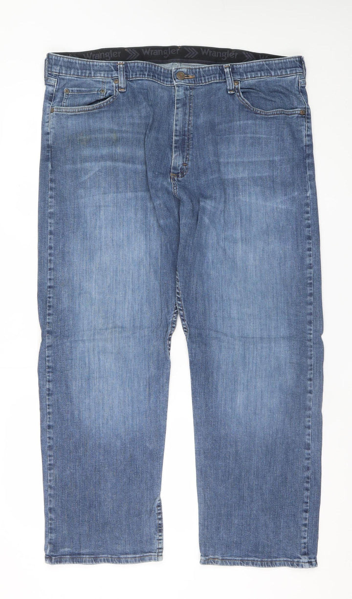 Wrangler Men's Blue Relaxed Fit Straight Denim Jeans 40W 29L