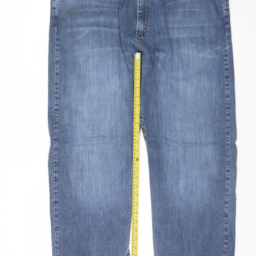 Wrangler Men's Blue Relaxed Fit Straight Denim Jeans 40W 29L