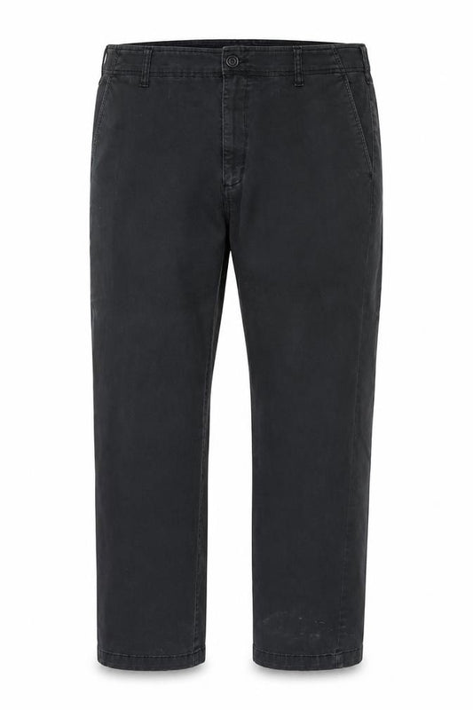 Front view of Lee Men's Black X-Treme Comfort Khaki Chino Trousers 40x30