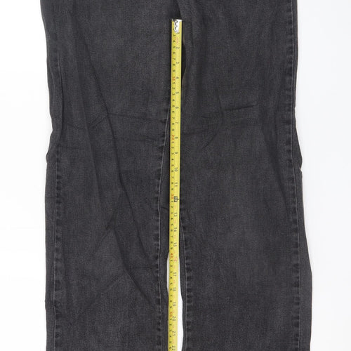 Lee Women's Black Relaxed Straight Leg Jeans Size 8 Long